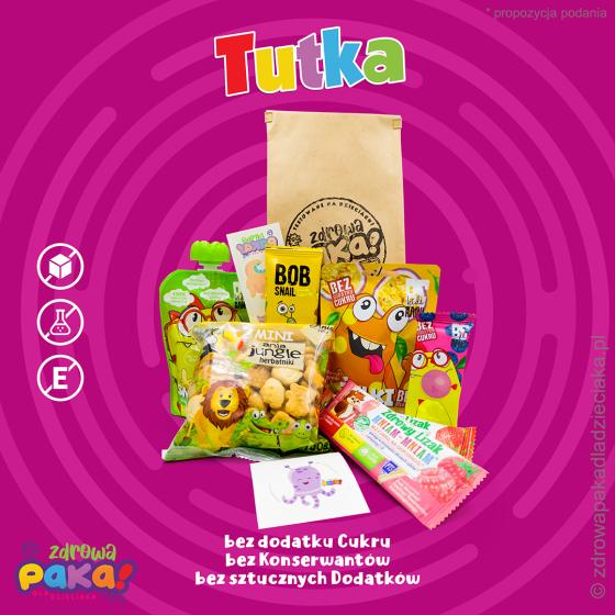 TUTKA – zestaw upominkowy dla dzieci z przekąskami | Zdrowa Paka