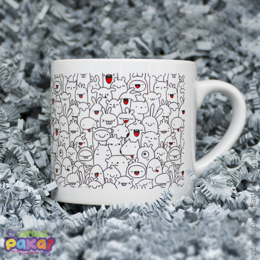 Kubek STWOREK | ceramiczny kubek dla dzieci z motywem stworków