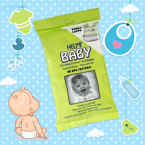 Śliniaki jednorazowe HELMI BABY (10 szt.) – ekologiczne