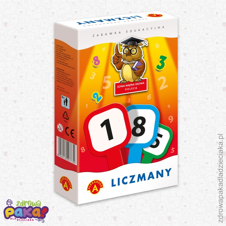Sowa Mądra Głowa – Liczmany – gra matematyczna dla dzieci | Alexander