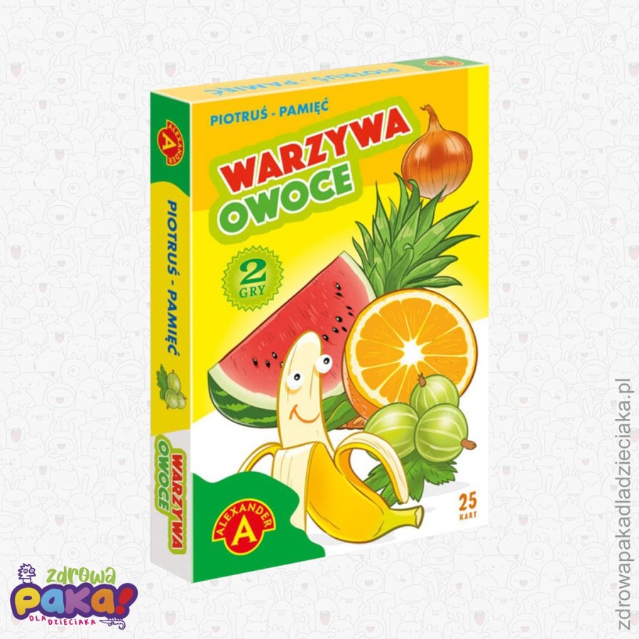 Karty Piotruś – Warzywa i Owoce | Klasyczna gra karciana dla dzieci