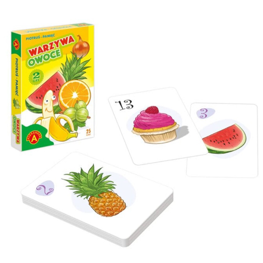 Karty Piotruś – Warzywa i Owoce | Klasyczna gra karciana dla dzieci