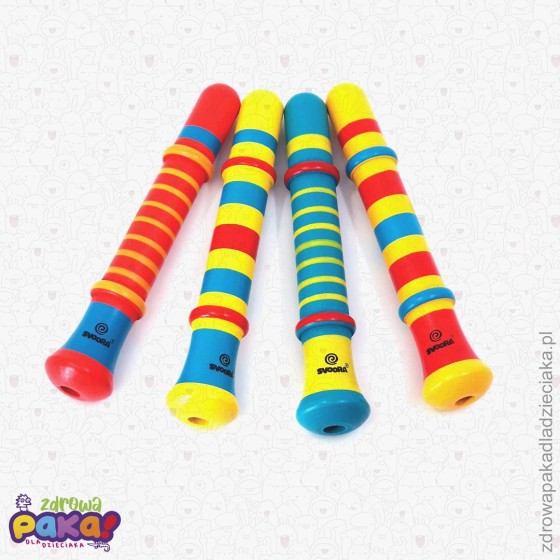 Drewniany gwizdek – zabawka dźwiękowa | wzór losowy | SVOORA