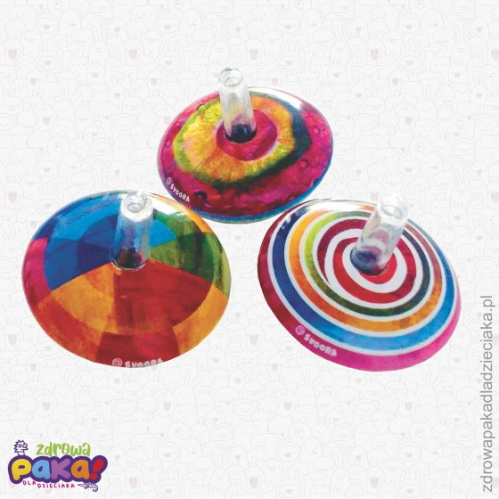 Mini metalowy bączek – klasyczna zabawka | wzór losowy | SVOORA