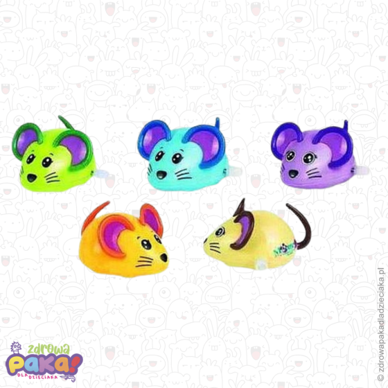 Myszka do nakręcania – zabawka retro | wzór losowy | GOKI