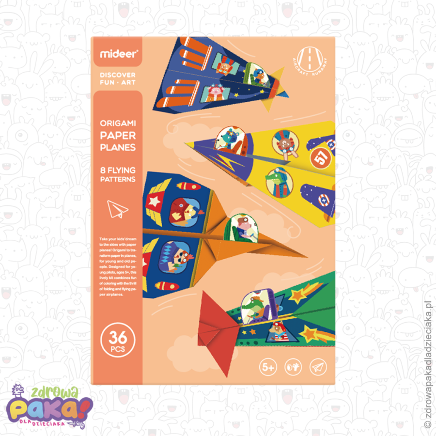 Origami – Papierowe Samoloty | Kreatywny Zestaw Mideer dla Dzieci