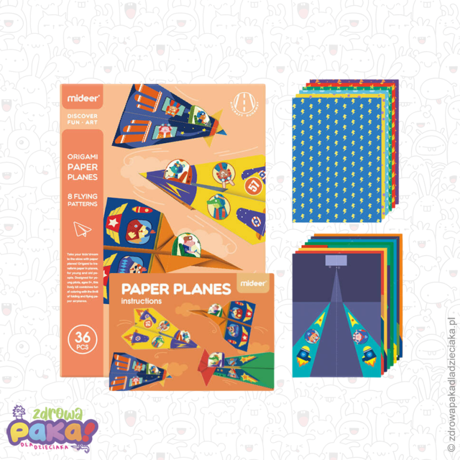 Origami – Papierowe Samoloty | Kreatywny Zestaw Mideer dla Dzieci