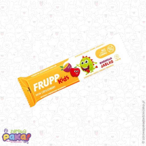 Baton liofilizowany jabłko & marakuja bez dodatku cukru 9 g | Frupp