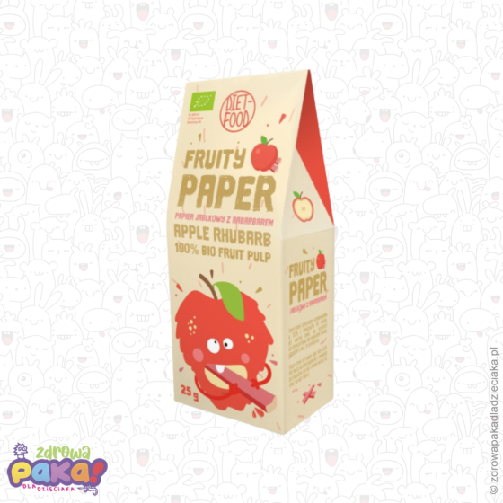 Papier owocowy jabłko & rabarbar BIO 25 g | Diet-Food
