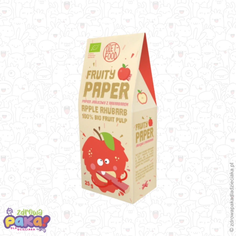 Papier owocowy jabłko & rabarbar BIO 25 g | Diet-Food