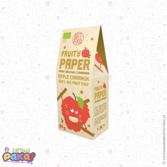Bio Papier Owocowy Jabłko i Cynamon 25 g BIO | Diet-Food