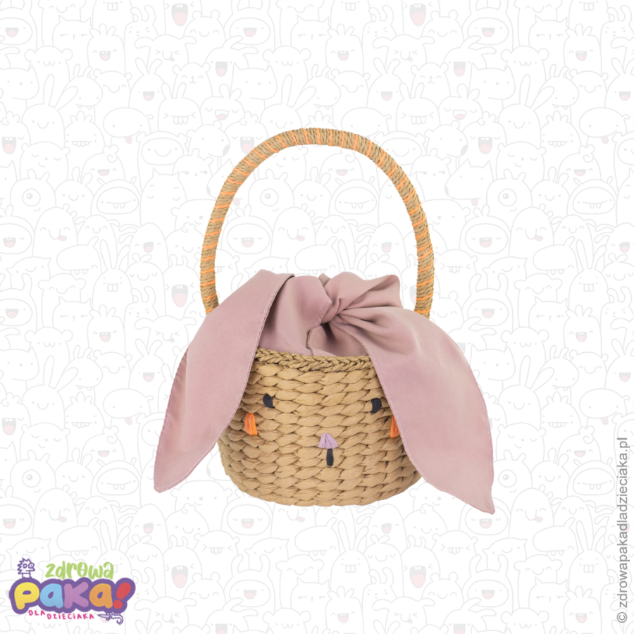 Koszyk Wielkanocny Króliczek dla dzieci 28 cm | PartyDeco