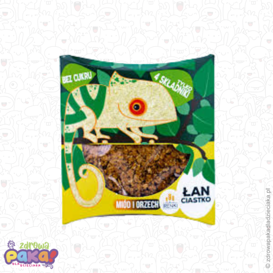 Ciastko ŁAN miodowo-orzechowe bez cukru, kameleon, 40 g , IRENKI