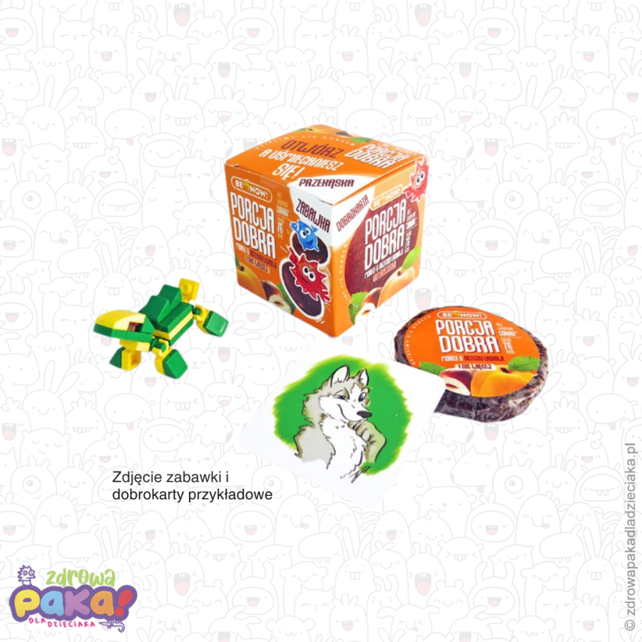 Kostka z niespodzianką morelowo-orzechowa 25 g , PORCJA DOBRA Kostka z niespodzianką morelowo-orzechowa 25 g , PORCJA DOBRA