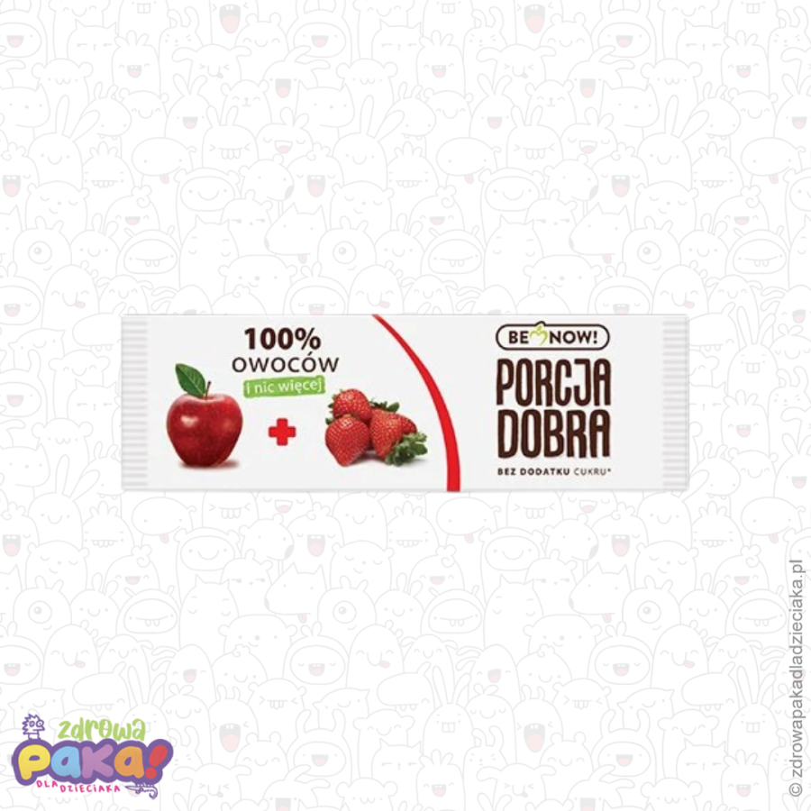 Listek jabłkowo-truskawkowy 16 g | Porcja Dobra – 100% owoców Listek jabłkowo-truskawkowy 16 g | Porcja Dobra – 100% owoców