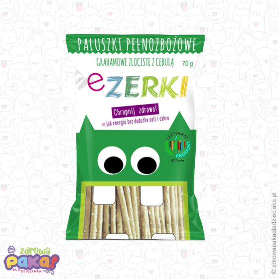 Paluszki Ezerki grahamowe złociste cebulowe - Zielone, 70g, Ezerki