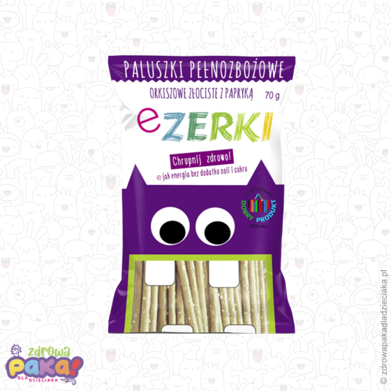 Paluszki Ezerki orkiszowe złociste paprykowe - Fioletowe, 70g, Ezerki
