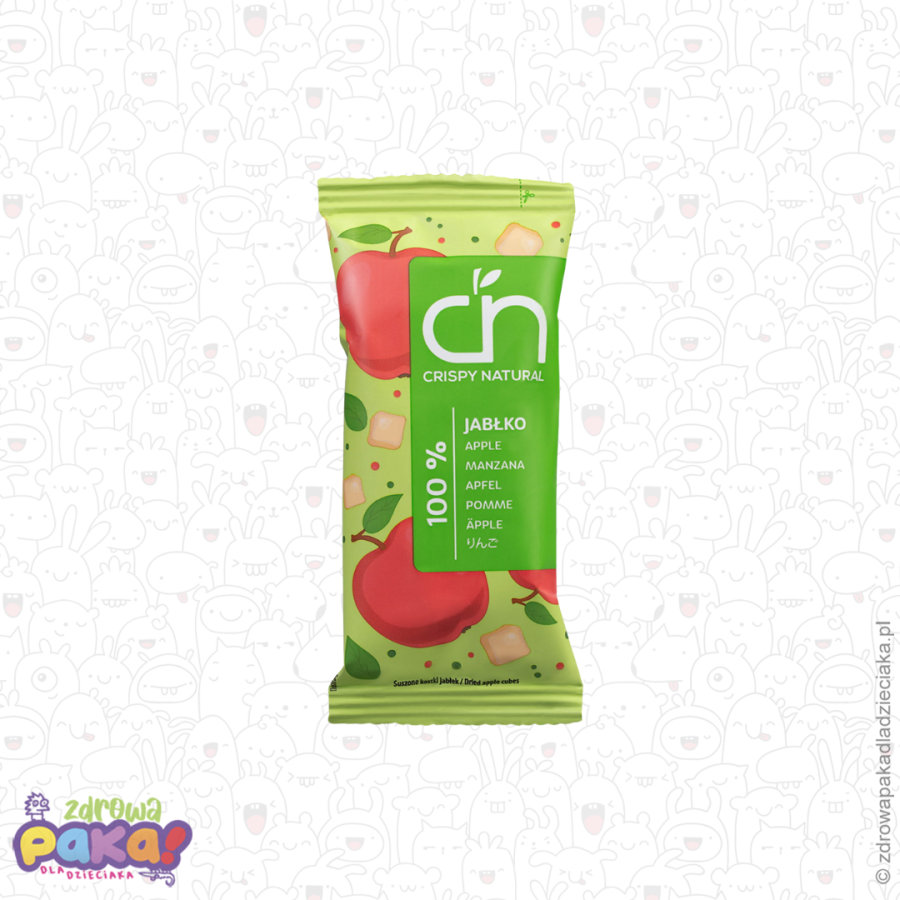 Jabłko 100% – Suszone kostki jabłek 12 g | Crispy Natural