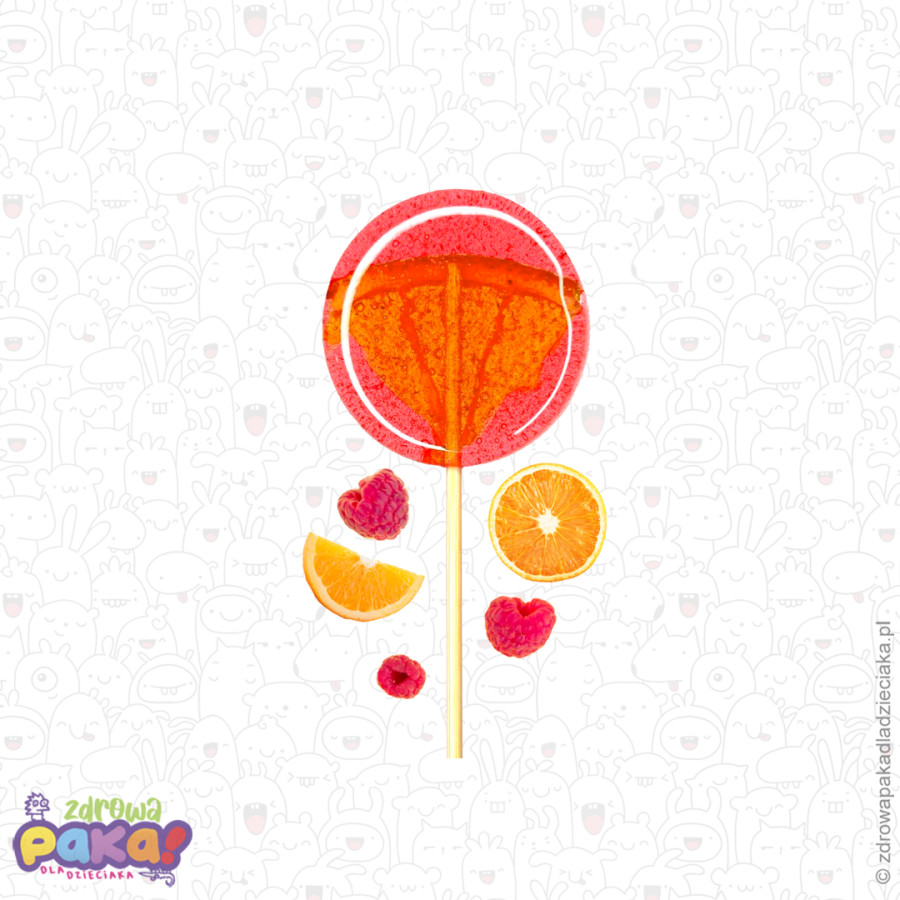 Lizak bez cukru Malina & Pomarańcza 17 g | TIM POPS