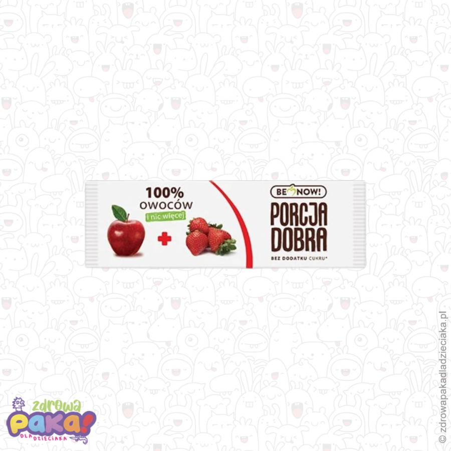 Listek jabłkowo-truskawkowy 16 g | Porcja Dobra – 100% owoców Listek jabłkowo-truskawkowy 16 g | Porcja Dobra – 100% owoców