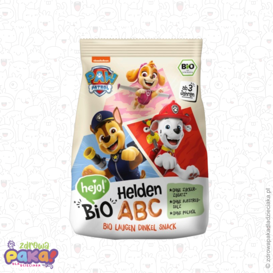 Precelki orkiszowe Alfabet BIO 80 g | Psi Patrol – zdrowa przekąska