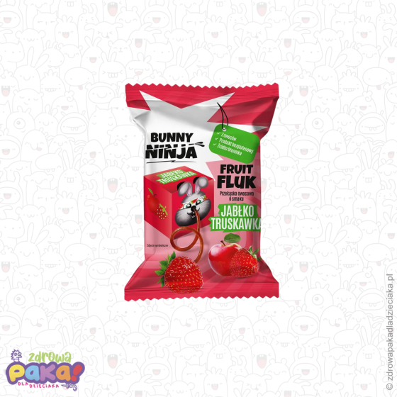 Fruit Fluk jabłko-truskawka – owocowa przekąska BUNNY NINJA