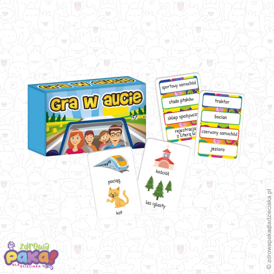 Gra w aucie – rodzinna zabawa na podróż | Kangur