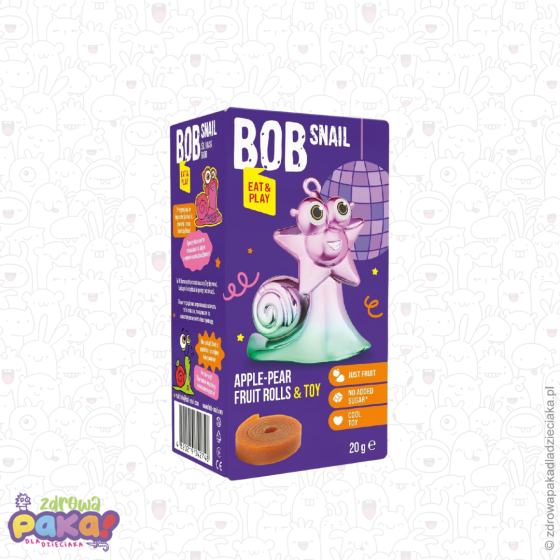BOB SNAIL Eat&Play – Przekąska jabłkowo-gruszkowa z zabawką