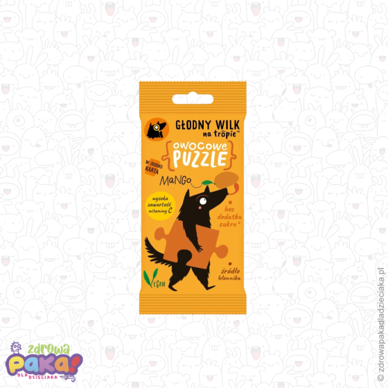 Głodny Wilk Owocowe Puzzle Mango 20 g | Naturalne żelki