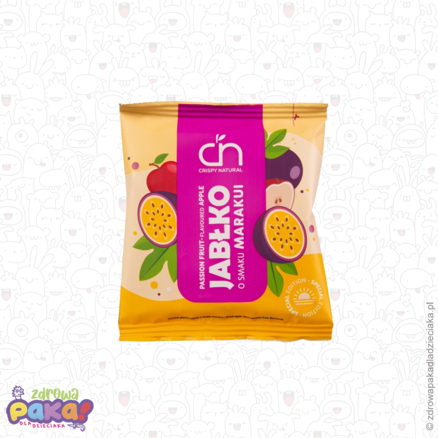 Chipsy jabłkowe o smaku marakui 18 g | Crispy Natural