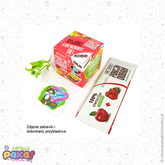 Kostka z niespodzianką jabłkowo-truskawkowa 16 g | Porcja Dobra