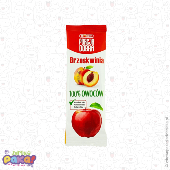 Przekąska owocowa listek jabłko–brzoskwinia 16 g | Be Now Porcja Dobra