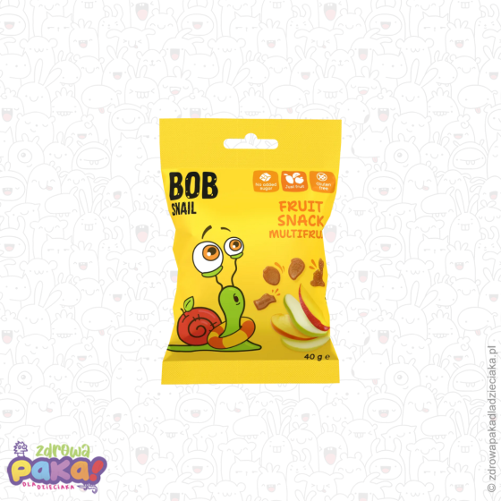 Żelki owocowe wieloowocowe 20 g | Bob Snail bez dodatku cukru