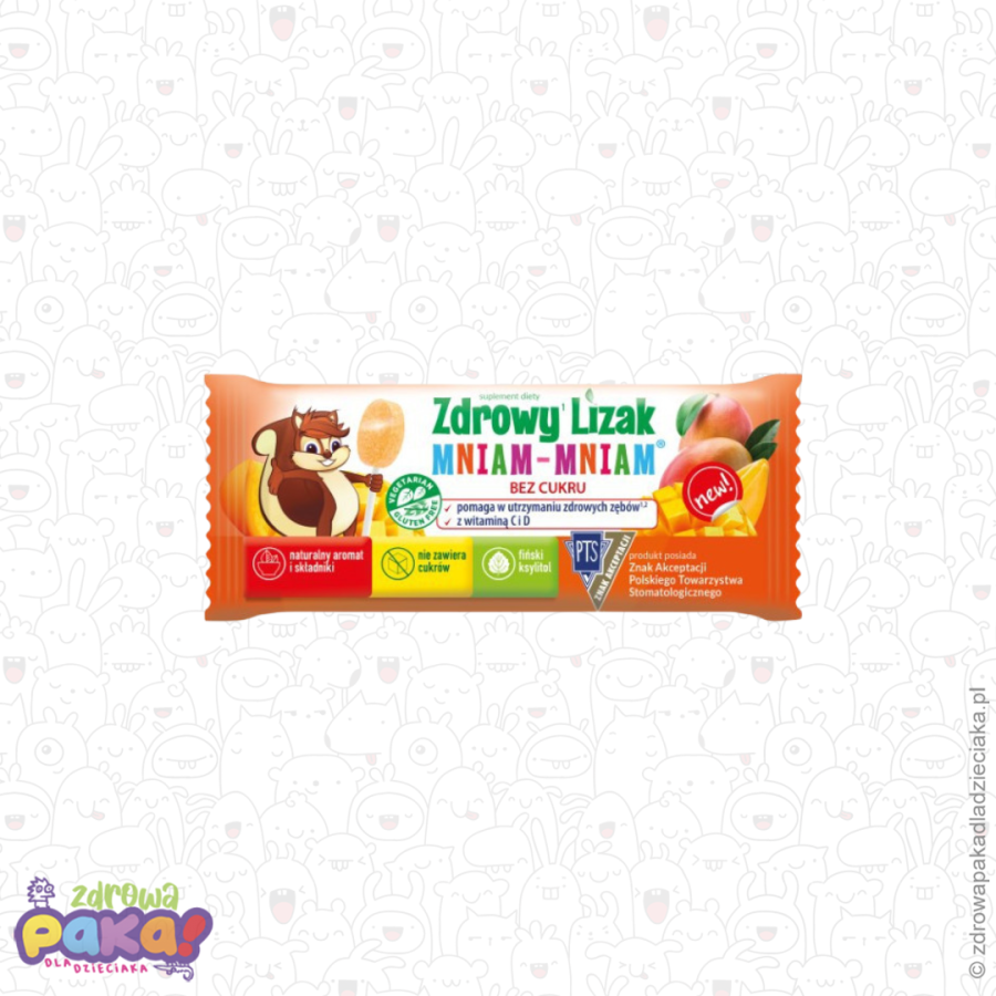 Zdrowy Lizak mango 6 g | suplement diety z ksylitolem