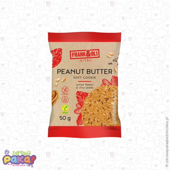 Ciasteczko jaglane z pastą orzechową i chia 50 g | Frank&Oli
