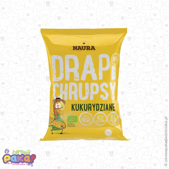 Chrupki kukurydziane naturalne BIO bezglutenowe 70 g | Drapi Chrupsy