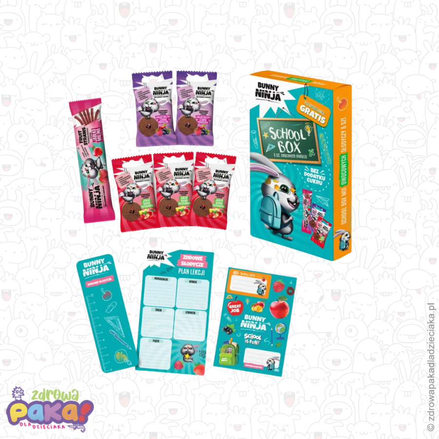 School Box – owocowe słodycze do szkoły 93 g | Bunny Ninja