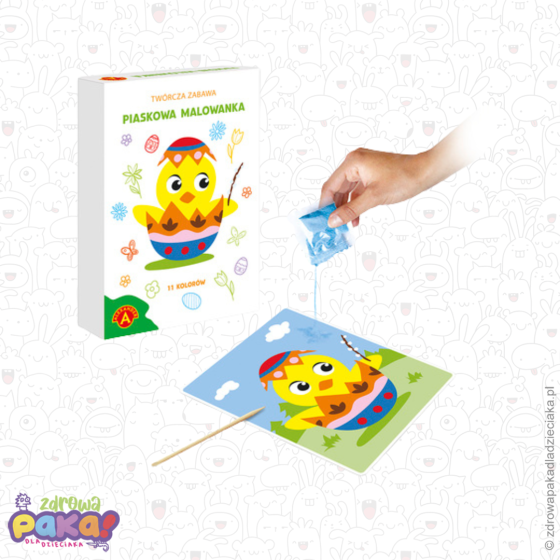 Piaskowe malowanki Wielkanocny Kurczaczek | Alexander
