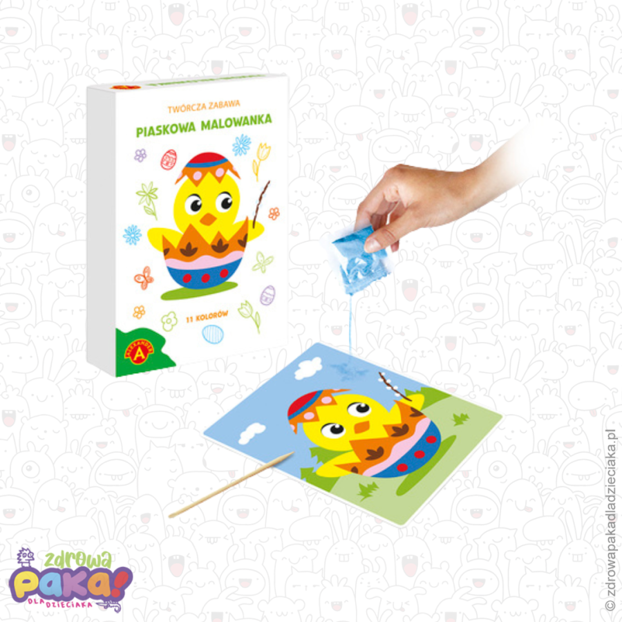 Piaskowe malowanki Wielkanocny Kurczaczek | Alexander | kreatywna zaba