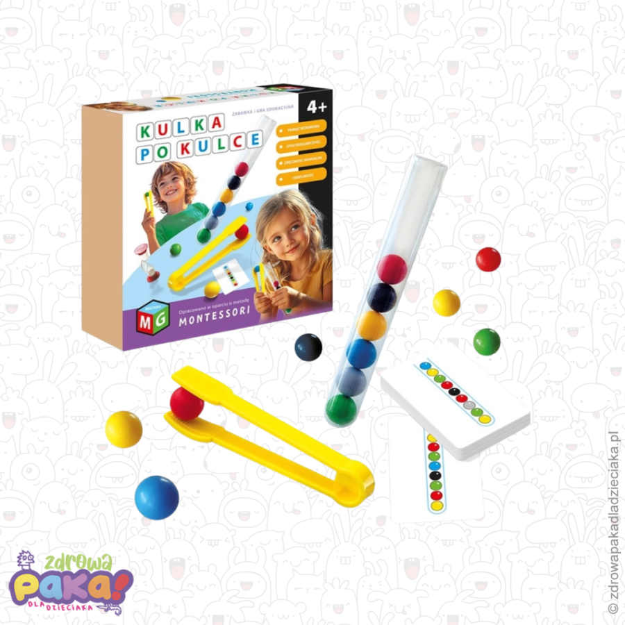 Gra Montessori Kulka po kulce | Multigra – zabawka sensoryczna dla dzi