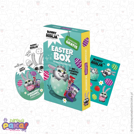 Zestaw Wielkanocny Bunny Ninja 93 g – 6 przekąsek owocowych bez dodatk