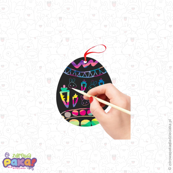 Pisanki wielkanocne zdrapki 3 szt. | zawieszki dla dzieci Arpex