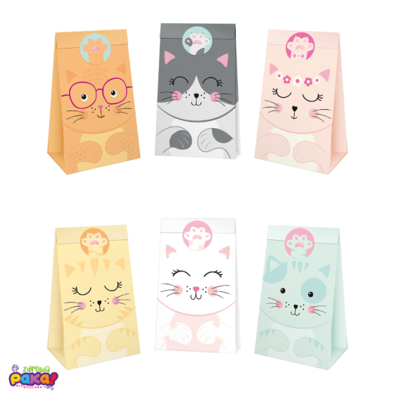 Mini Upominek dla Dzieci w Kociej Torebce | Urodziny, Przedszkole, Szk