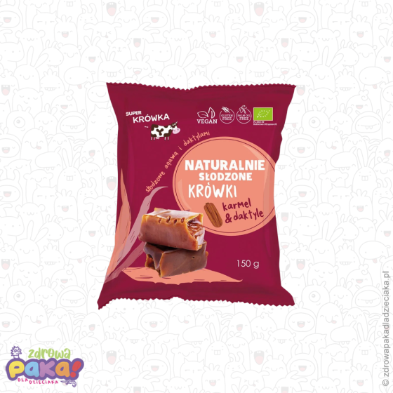 Krówki Naturalnie Słodzone Daktylem i Agawą BIO 150 g | Super Krówka