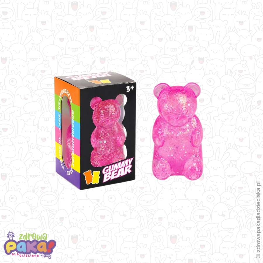 Gniotek antystresowy Miś Squishy 8 cm – kolor losowy