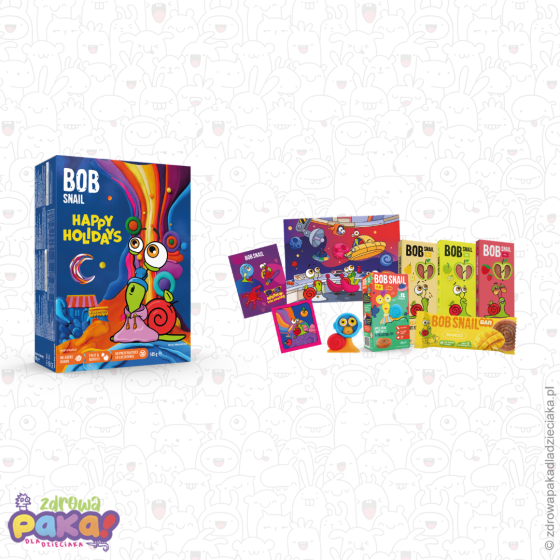 Mały box świąteczny Bob Snail 145 g | Przekąski i zabawka