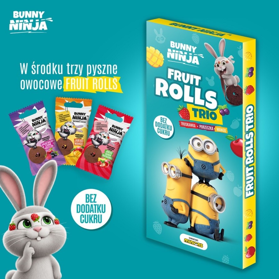 Minionki Fruit Rolls Trio – rolki owocowe 45 g | Bunny Ninja
